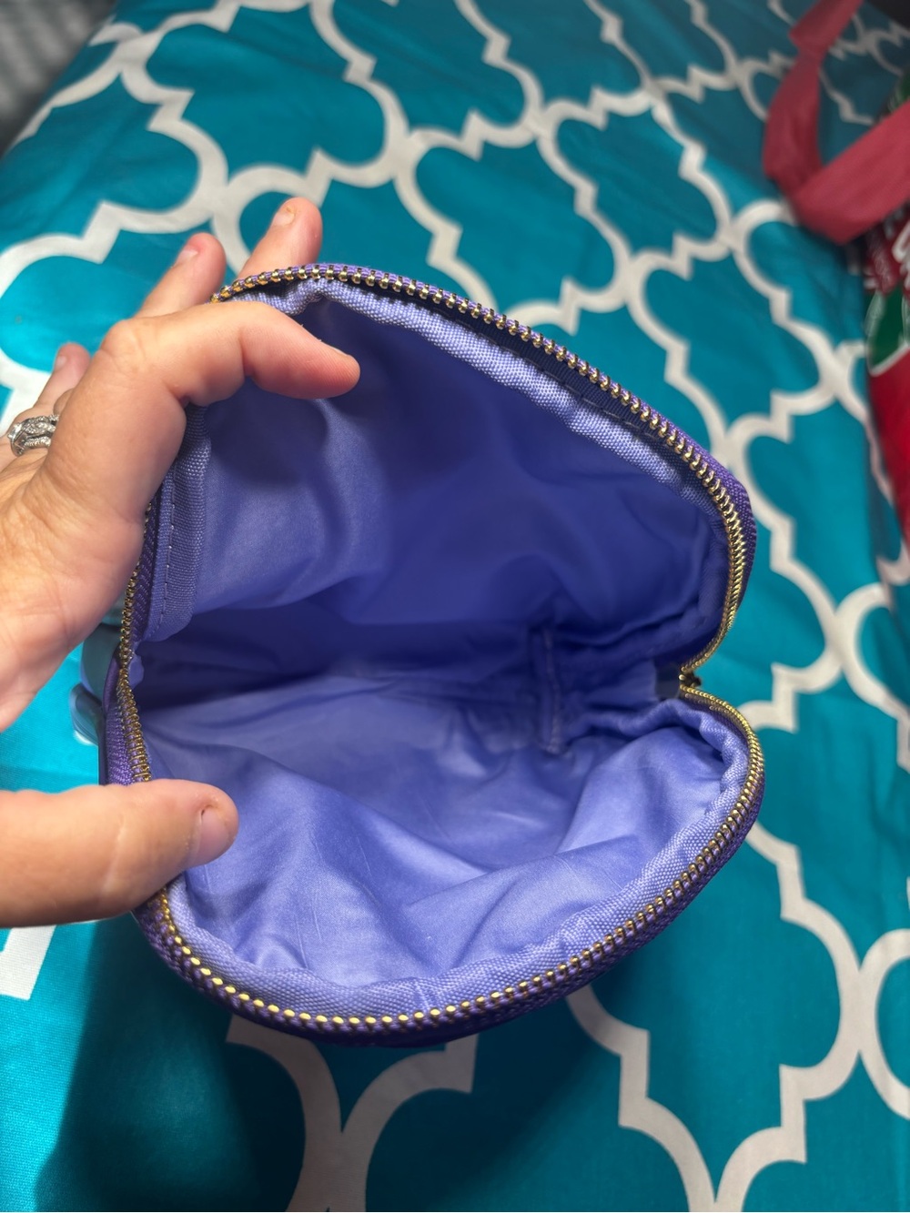 New Disney Purple Character Cosmetic Pouch Makeup Bag - Picture 5 of 6